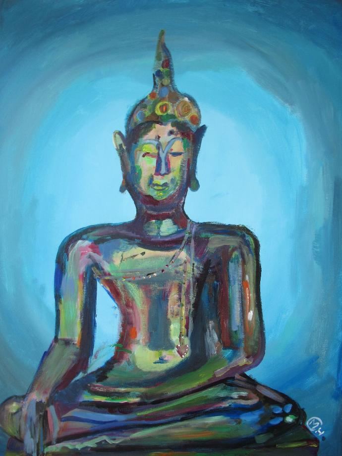 Wenskaart met titel 'Buddha'